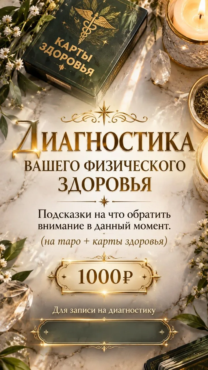 Диагностика вашего физического здоровья на таро + карты здоровья — 1000 ₽