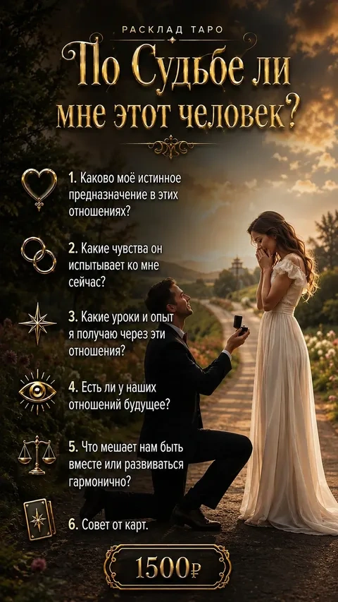 По судьбе ли мне этот человек? — 1500 ₽