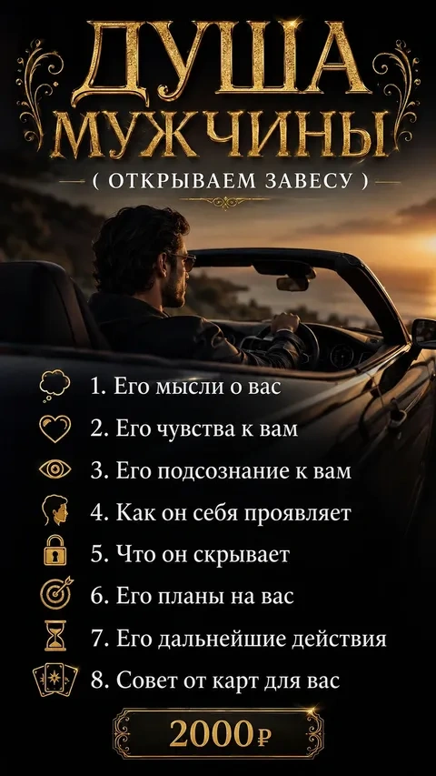 Душа мужчины — 2000 ₽